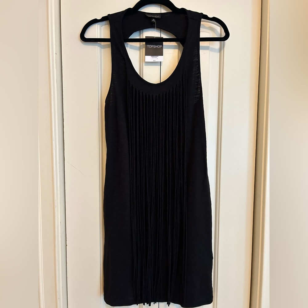 Topshop Casual Fringe Dress - UK 10/US 6